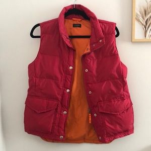 J Crew pink puffer vest